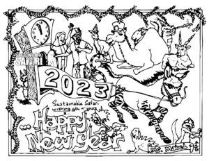 New Year Coloring Page 2023